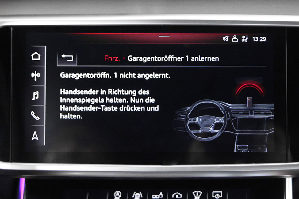 Komplettset HomeLink Garagentoröffnung für Audi A7 4K