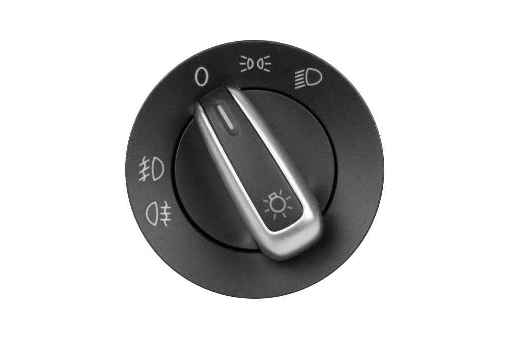 Light switch with chrome for VW, Seat vehicles with fog lights and BCM