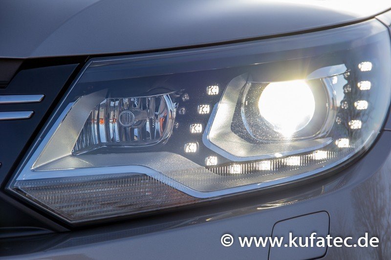 Bi-Xenon headlights LED DRL upgrade for VW Touareg 7P with, without air suspension