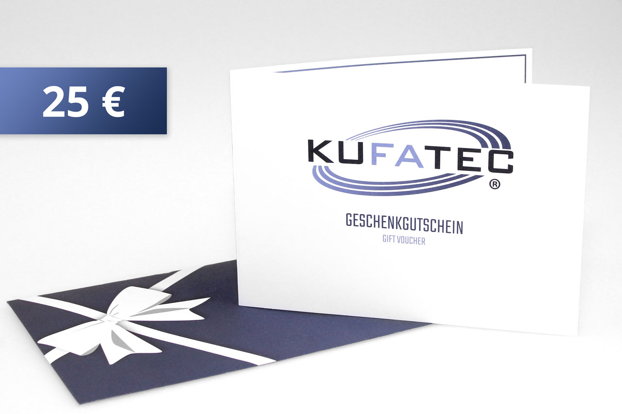 KUFATEC gift voucher 25 EUR with free shipping