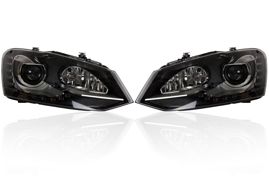 Bi-Xenon-Scheinwerfer-Set LED TFL für VW Polo 6R