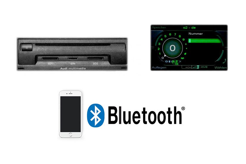 Handyvorbereitung Bluetooth für Audi A8 4E MMI 3G "Komplett"