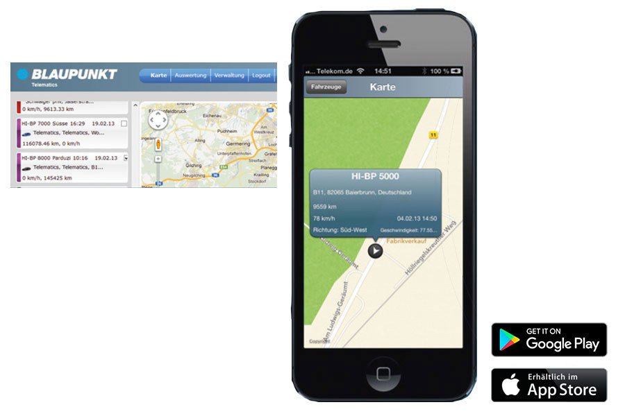 Blaupunkt BPT1500+ GPS Tracking System, Diebstahlschutz