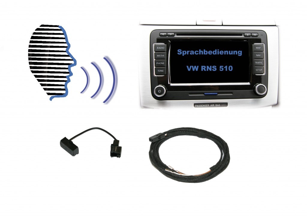 Nachrüst-Set Sprachbedienung für VW RNS 510