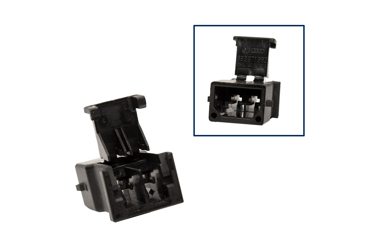 Repair kit connector 2 pin 893 971 992 flatpin housing for VW Audi Seat Skoda