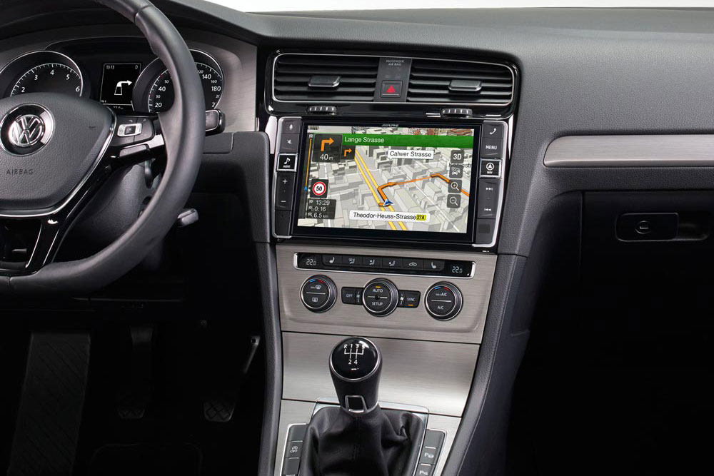 Navigationssystem Premium-Infotainment für VW Golf 7, piano black