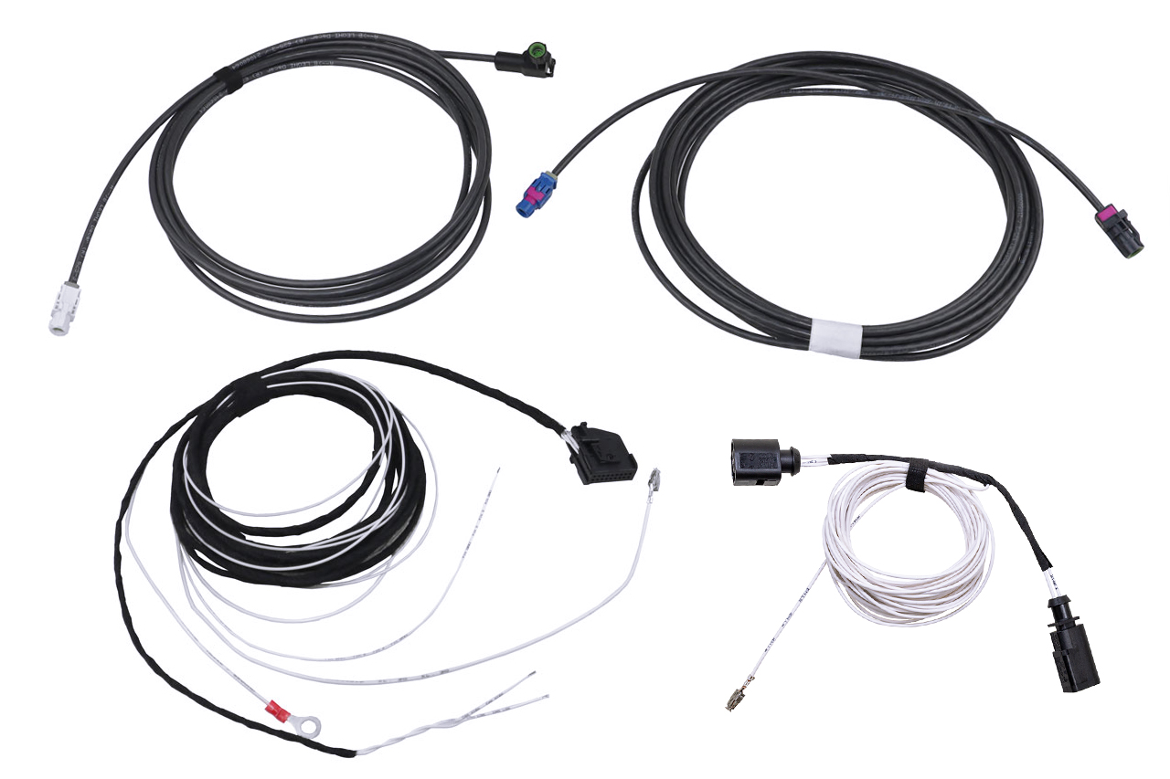 Cable set surrounding camera for MQB