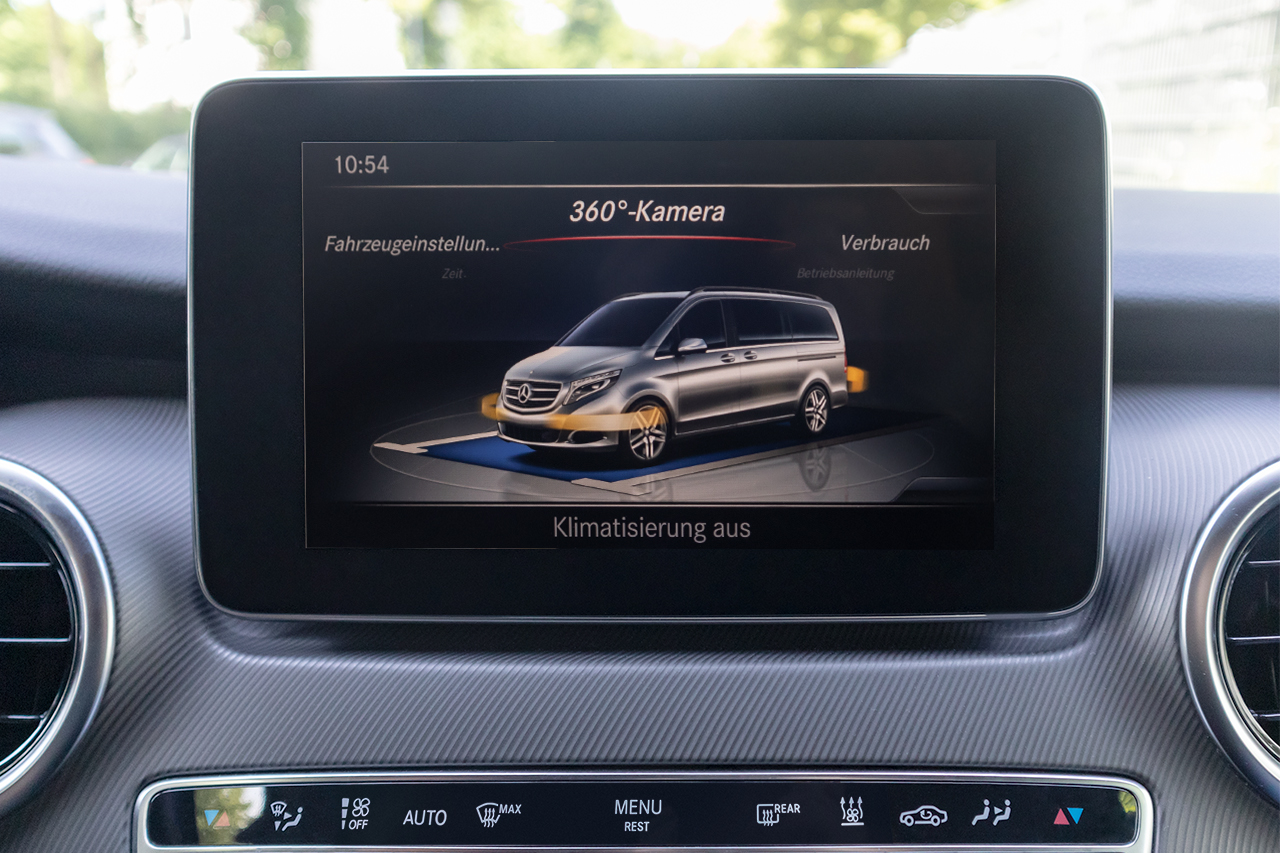Komplettset zur Nachrüstung der 360°-Kamera Code JS1 für Mercedes Benz V-Klasse 447