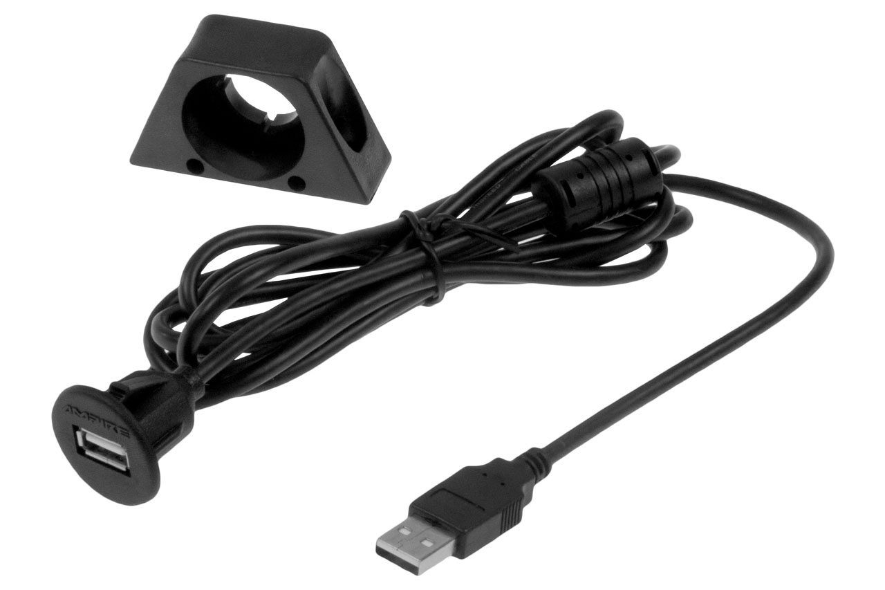 USB panel socket with cable