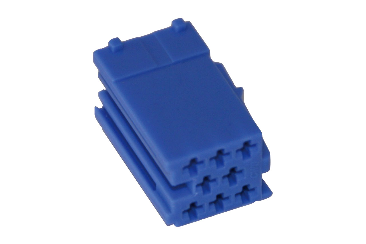 Reparatursatz Stecker 8 polig für MINI ISO Steckergehäuse blau