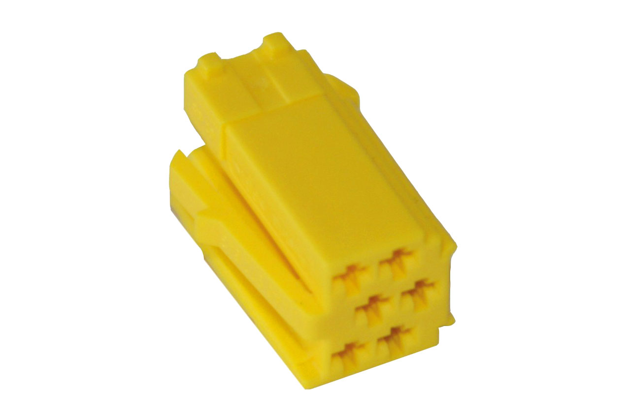 Reparatursatz Stecker 6 polig für MINI ISO Steckergehäuse gelb