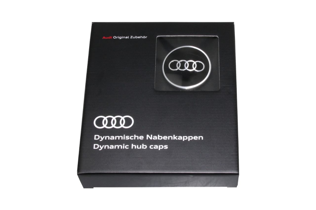 Original dynamic hub caps for Audi