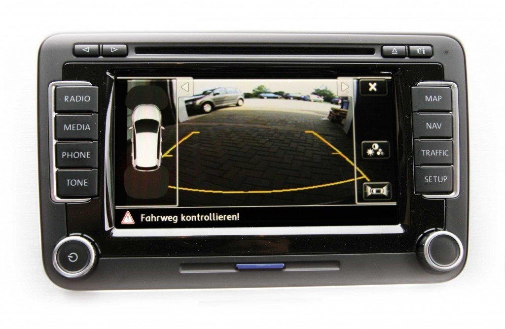 Komplett-Set Rückfahrkamera "LOW" integriert in Griffleiste für VW