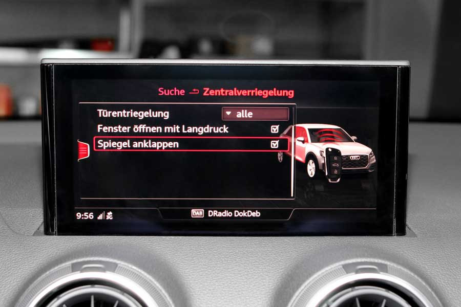 Komplettset anklappbare Außenspiegel für Audi Q2 GA