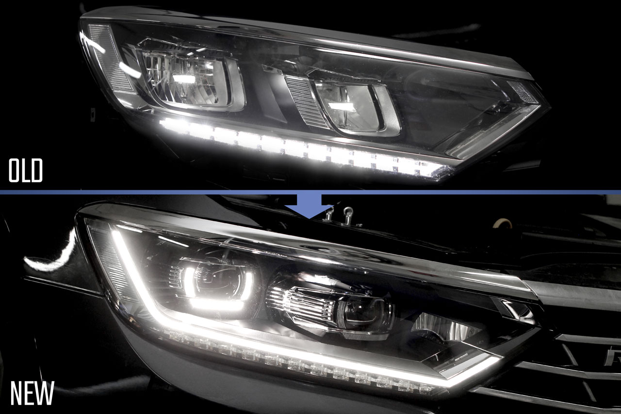 Adapter for LED to LED with cornering light for VW Passat B8