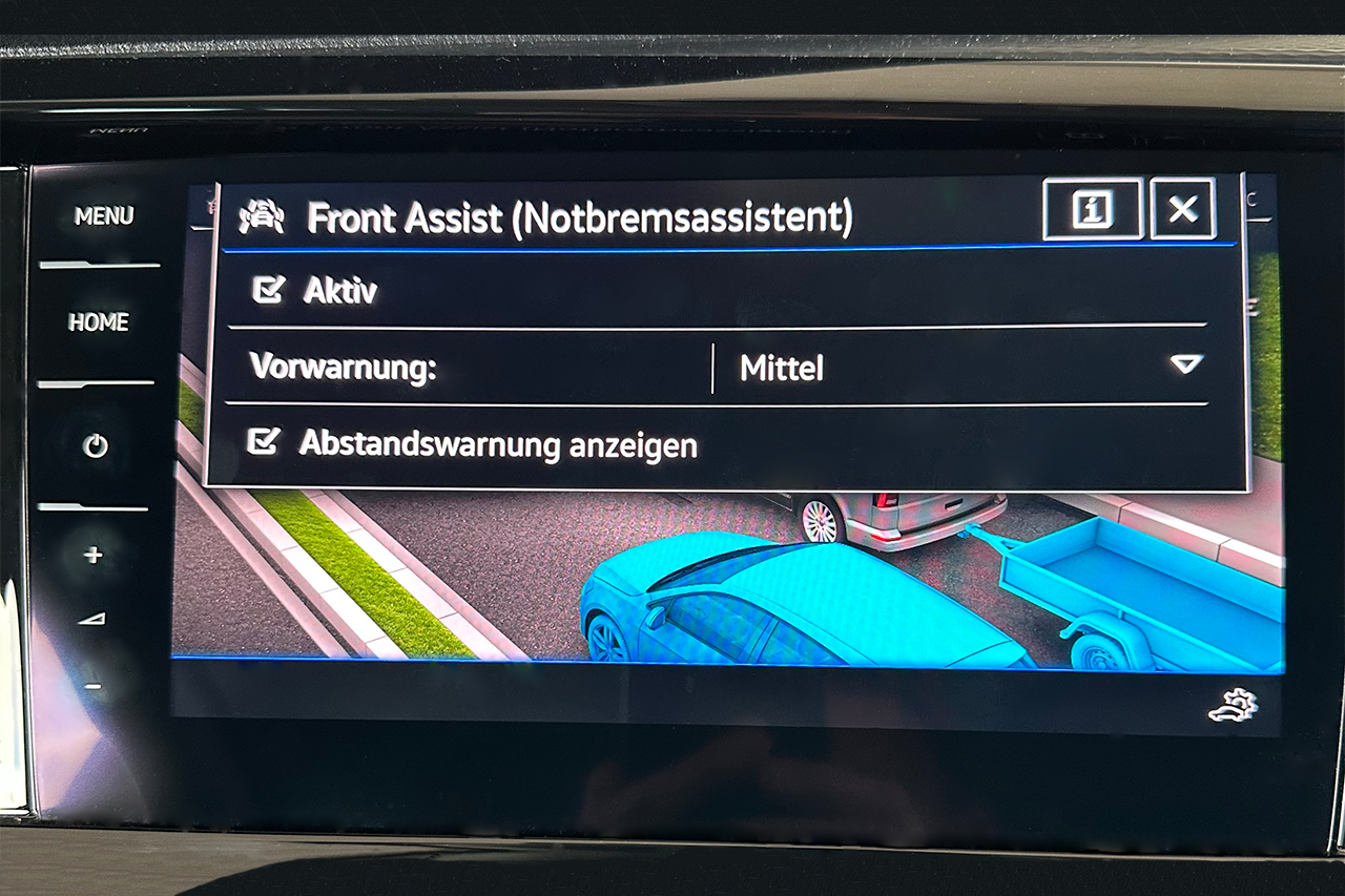 Notbremsassistent Front Assist incl. City-Notbremsassistent für VW T6.1 SH