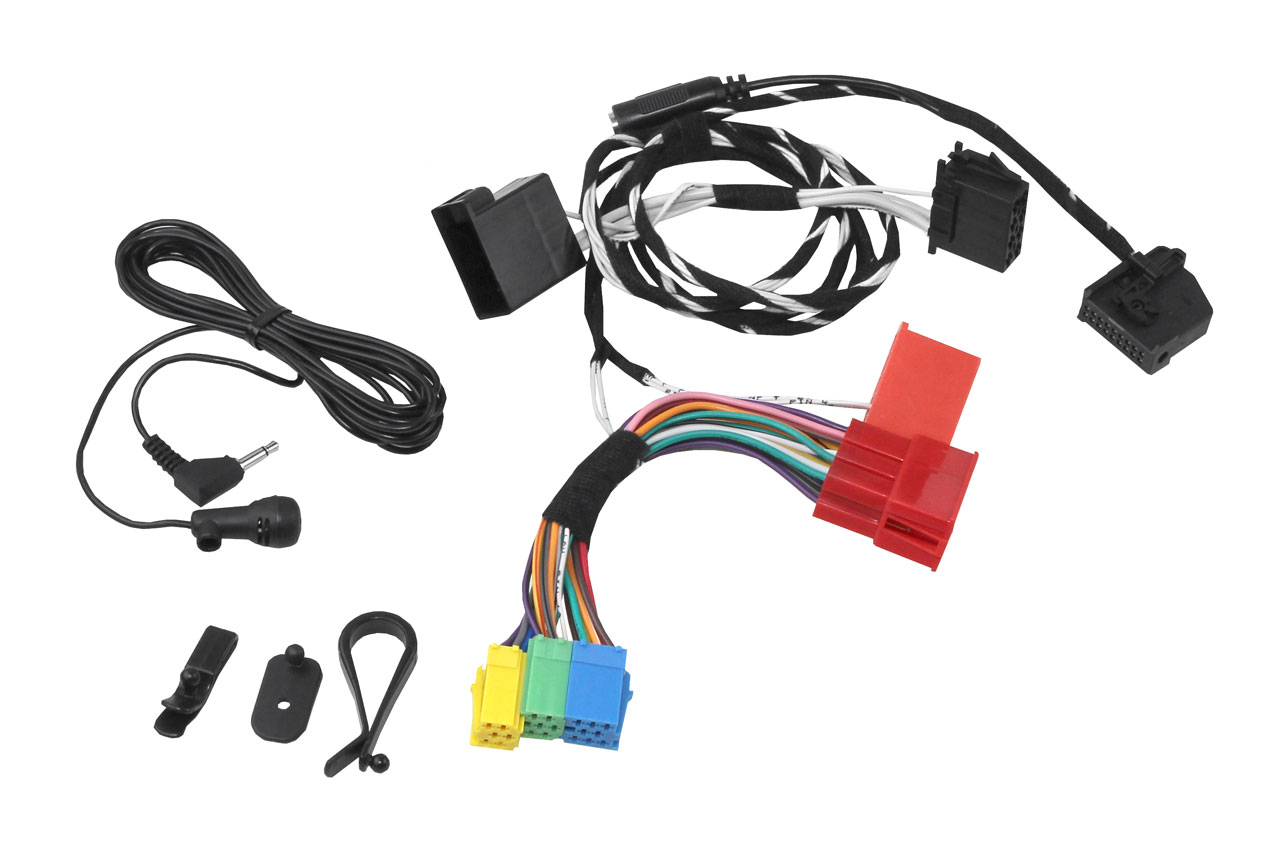 Cable set spare part for the FISCON hands-free kit "Basic" Mini ISO for Audi, Seat