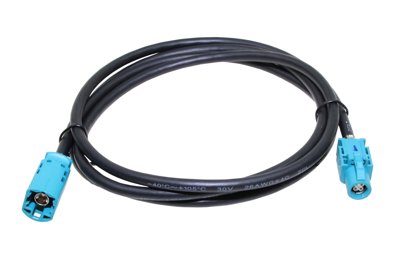 HSD Extension, water blue, straight plug - straight socket, 1.20m
