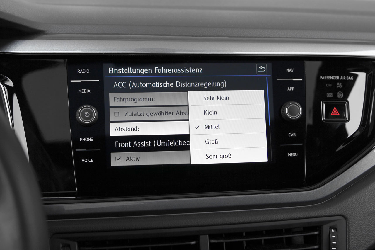 Automatische Distanzregelung (ACC) für VW Polo AW1/AE1