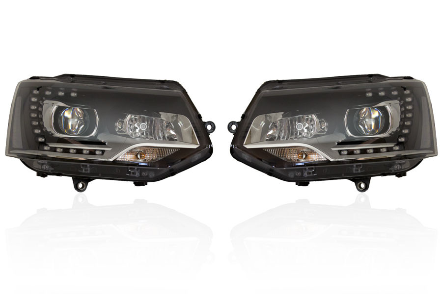 Bi-Xenon Headlights LED DTRL for VW T5 GP